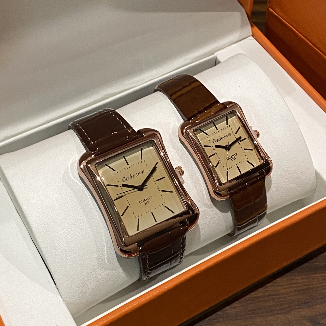Couple Watch Quartz Movement B - Leather Watch Band Men recension och pris